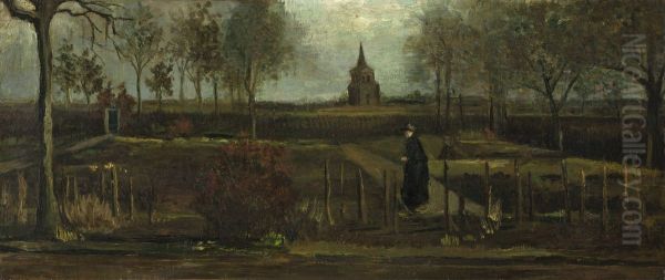 Der Pfarrgarten in Nuenen mit weiblicher Figur - view 1