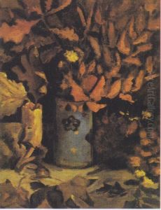 Vase with wilted leaf by Vincent Van Gogh