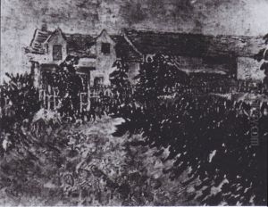 Haus mit Sonnenblumen by Vincent Van Gogh