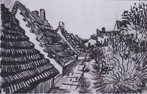 Street in Saintes-Maries by Vincent Van Gogh