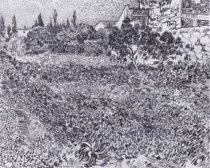 Garden mit Blumen by Vincent Van Gogh