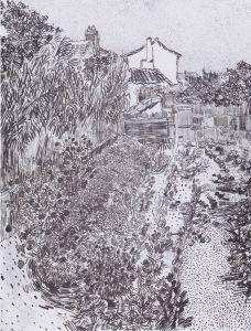 Garten mit Blumen by Vincent Van Gogh