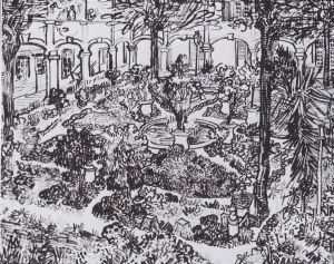 Garten des Hospitals in Arles by Vincent Van Gogh