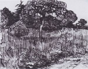Weeping Tree / The Park at Arles by Vincent Van Gogh