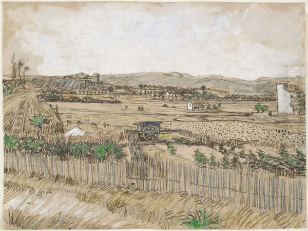 The Blue Cart / Harvest at La Crau - view 1