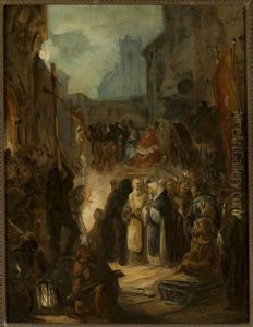 Inquisition scene by Nikolay Lomtev