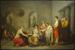Cornelie, mere des Gracques by Joseph-Benoit Suvee