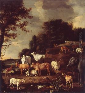 Landscape with Exotic Animals by Melchior D'Hondecoeter