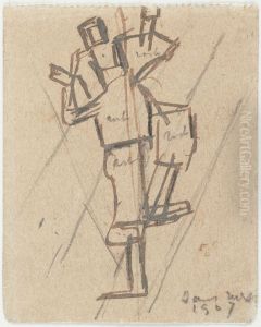 Study for Rhythm of a Russian Dance by Theo van Doesburg