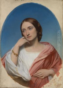 MrsMrs Robert Hollond, philanthropist, nee Ellen Julia Teed (1822 - 1884) byAry Scheffer by Ary Scheffer
