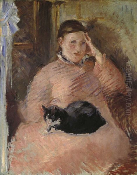 Woman with a Cat - view 1