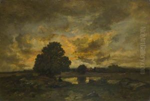 Common with Stormy Sunset by Narcisse Virgilio Diaz