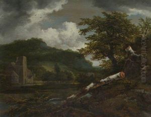 A Landscape with a Ruined Building by Jacob Van Ruisdael