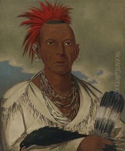 Black Hawk, Prominent Sauk Chief, Sauk And Fox by George Catlin
