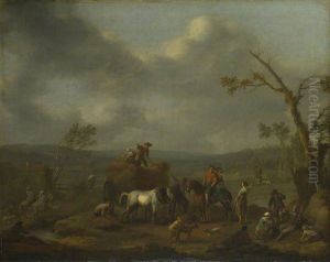 Peasants loading a Hay Cart
