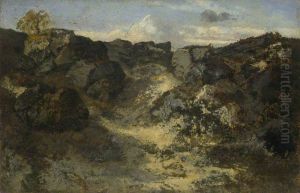 A Rocky Landscape by Theodore Rousseau