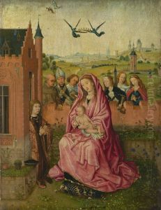 Vierge a l'Enfant avec saints et donateur. Vierge a l'Enfant avec saints et donateur.