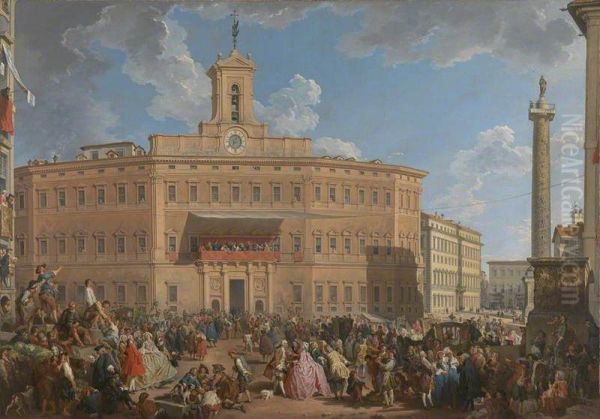The Lottery in Piazza di Montecitorio - view 1