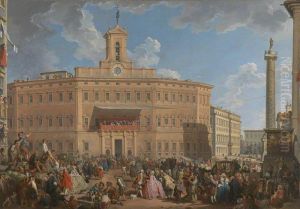 The Lottery in Piazza di Montecitorio by Giovanni Paolo Panini