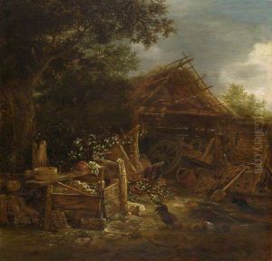 A Farmyard by Isaac Van Ostade