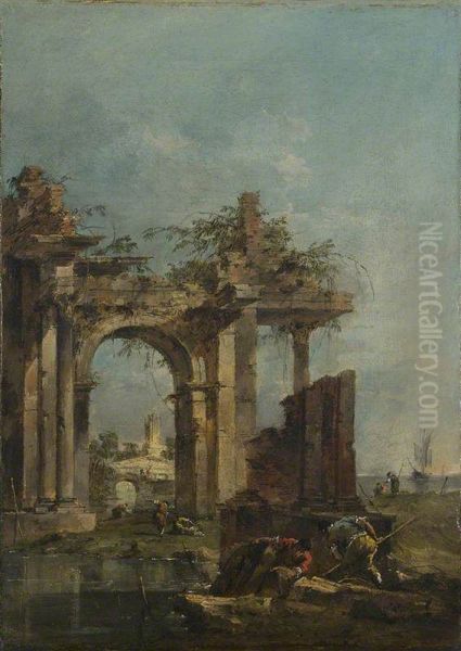 A Caprice with Ruins on the Seashore - view 1