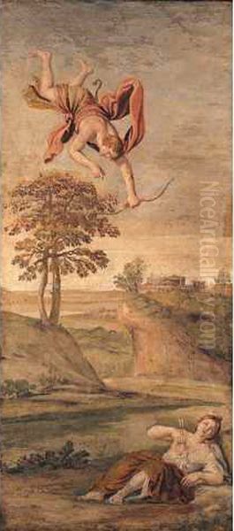 Apollo totet die Nymphe Coronis - view 1