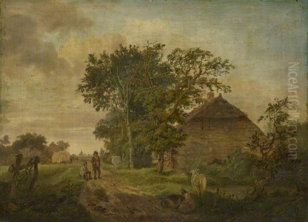 A Road by a Cottage - view 1