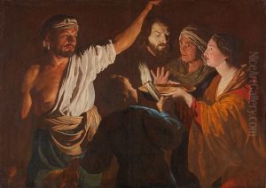 Salome receiving the Head of John the Baptist by Matthias Stom