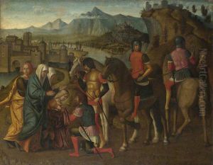 Coriolanus persuaded by his Family to spare Rome by Michele Da Verona