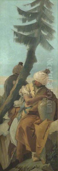 Two Orientals seated under a Tree - view 1