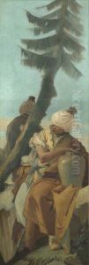 Two Orientals seated under a Tree
