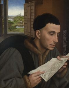A Man Reading (Saint Ivo?) by Rogier van der Weyden