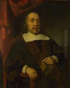 Portrait of an elderly man in a black robe Portrait of an elderly man in a black robe