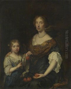 Portrait of a Lady and a Girl by Caspar Netscher