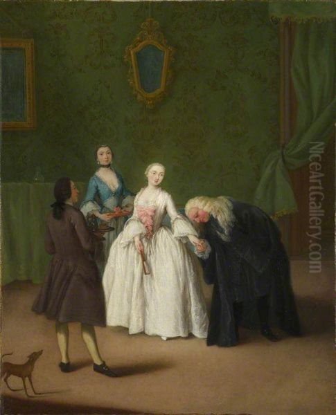 A Nobleman kissing a Lady\ - view 1