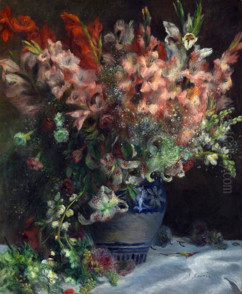 Gladioli in a Vase - view 1
