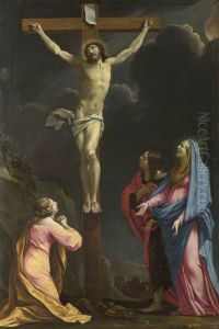 Christ on the Cross with the Magdalen, the Virgin Mary and Saint John the Evangelist by Eustache Le Sueur