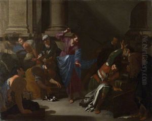 Christ driving the Traders from the Temple by Bernardo Cavallino