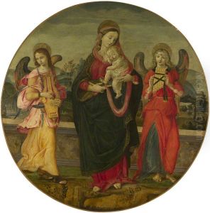 The Virgin and Child with Two Angels by Raffaellino del Garbo