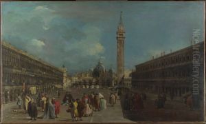 The Piazza San Marco towards the Basilica by Francesco Guardi