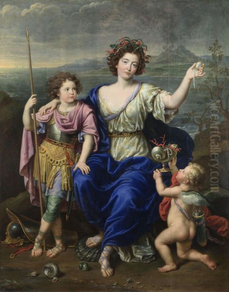 La Marquesa de Seignelay y dos de sus hijos - view 1