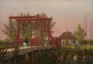Parti af den nordre Kastelsbro by Christen Kobke
