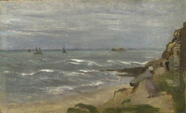 Seascape with Figures on Cliffs - view 1