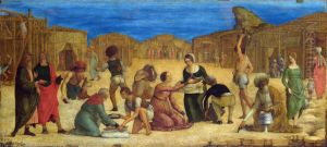 The Israelites gathering Manna The Israelites gathering Manna