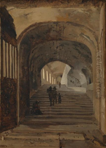 Staircase in the Villa of Maecenas, Tivoli - view 1