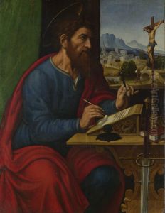 Saint Paul Writing. by Pier Francesco Sacchi