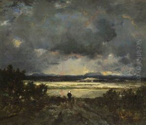 Sunset in the Auvergne by Theodore Rousseau