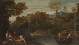 Landscape with a Fortified Town by Domenico Zampieri (Domenichino)