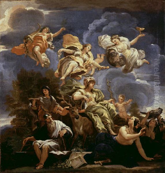 Allegory of Prudence (one of 10 models for the paintings in thePalazzo Medici Riccardi, Florence) - view 1