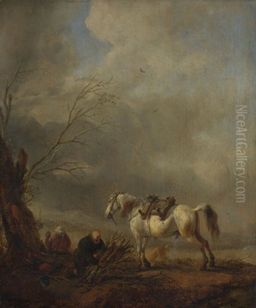 Paard met pakzadel - view 1